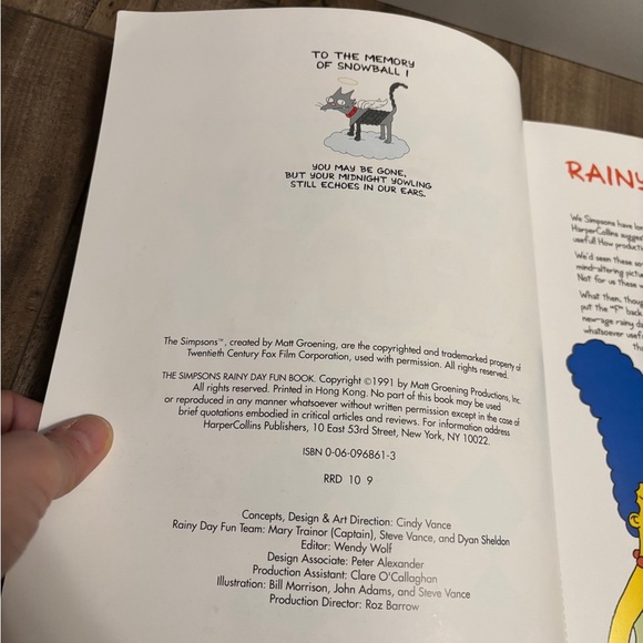 Vintage 1991 The Simpsons Rainy Day Fun Book - Picture 8 of 8